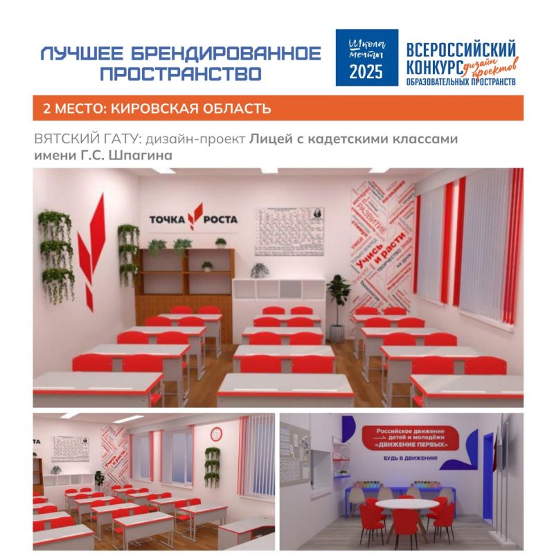 Дизайн-проекты школ Кировской области заняли второе место в конкурсе «Школа мечты»