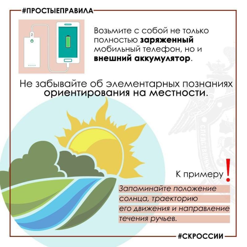 Региональное следственное управление предупреждает: соблюдайте меры безопасности при сборе грибов и ягод