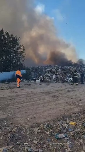 ЧП в Сунском районе.. Сегодня на полигоне ТКО в произошло возгорание отходов