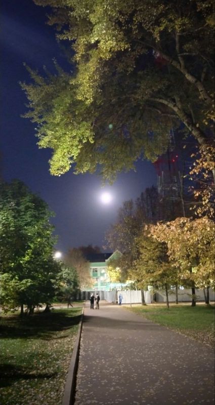 "Лунная аллея" в парке имени Ю.Гагарина. Сегодня суперлуние