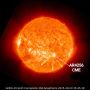 На Солнце произошел корональный выброс массы, направленный к Земле