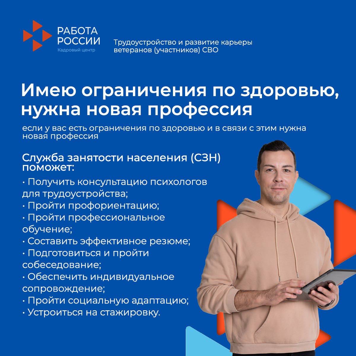 Ветеранам СВО помогают найти работу Ветеранам СВО помогают найти работу