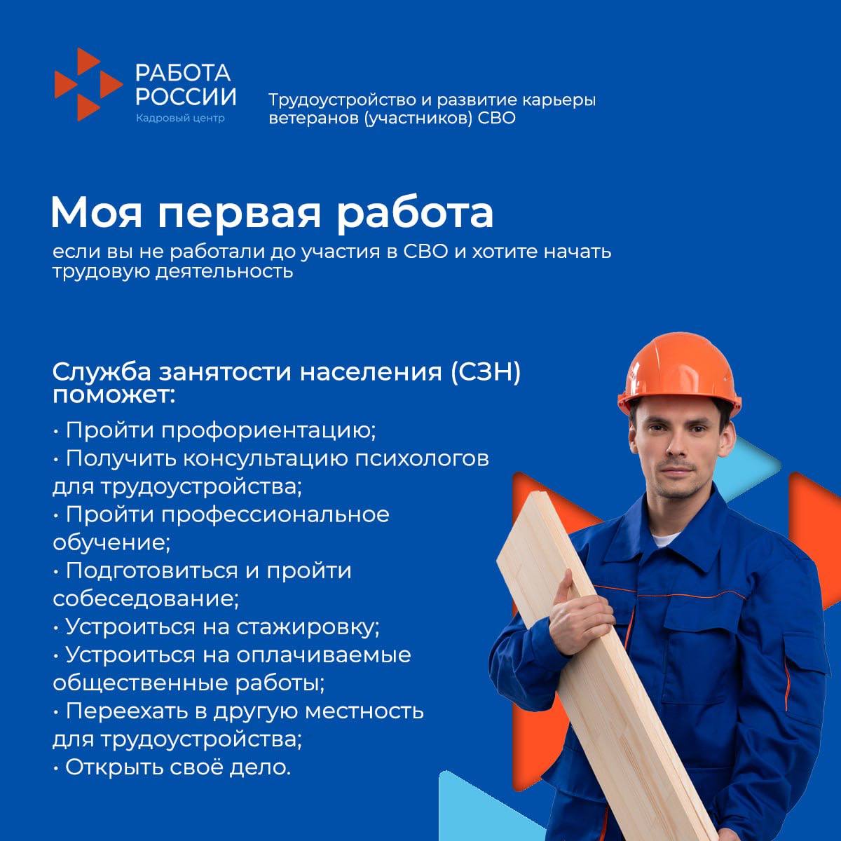 Ветеранам СВО помогают найти работу Ветеранам СВО помогают найти работу