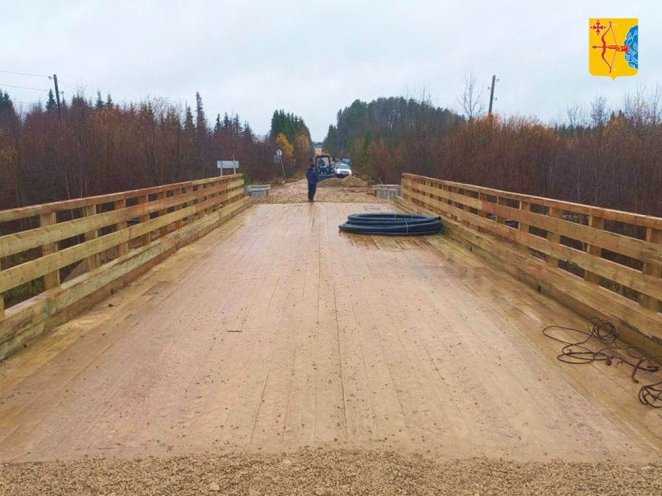 В Нагорском районе Кировской области завершён капитальный ремонт деревянного моста через реку Белую
