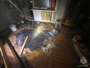 В Кирово-Чепецке произошел пожар в многоэтажном доме