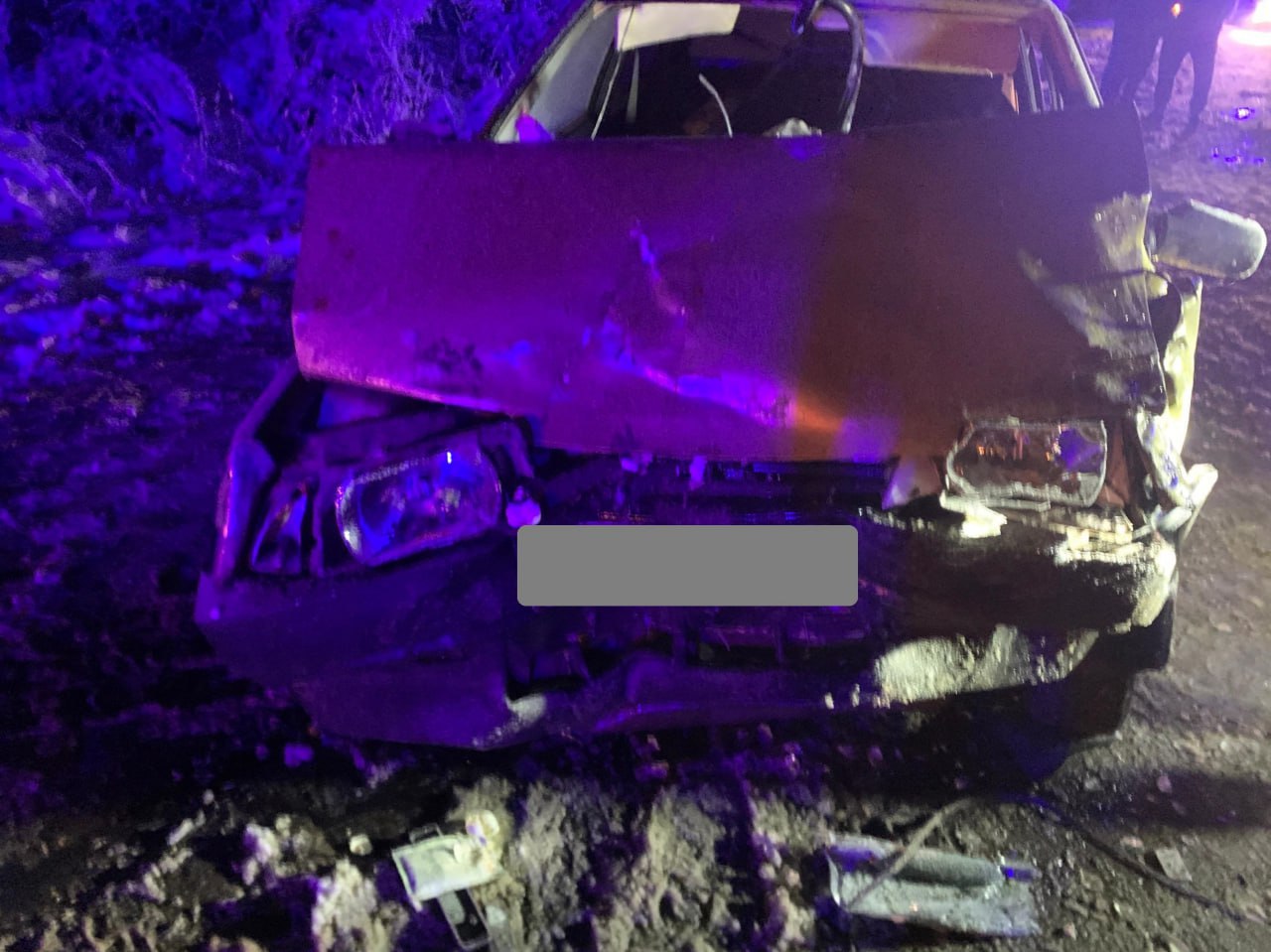 Последствия жесткого столкновения двух авто в п.Костино