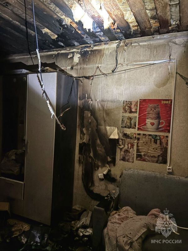 А причём тут телефон?. В посёлке Вахруши Слободского района загорелась квартира в 4-этажном жилом доме