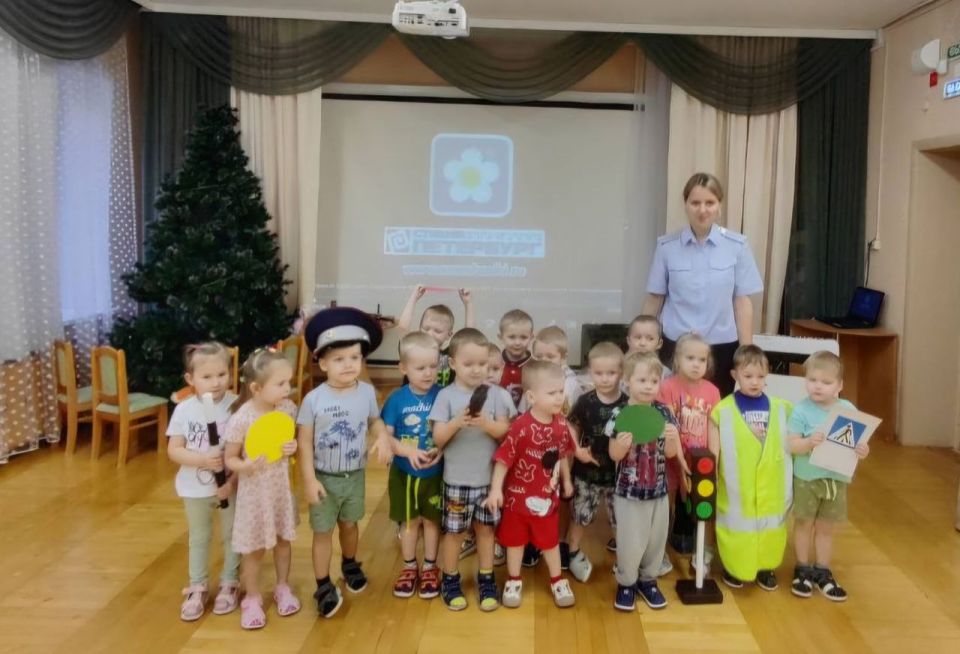 Сотрудник Госавтоинспекции провёл урок безопасности для дошколят