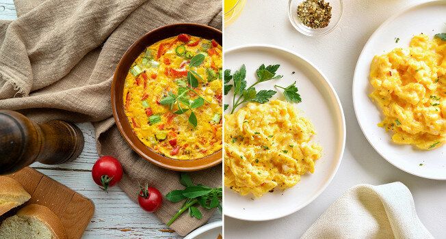 Разница между омлетом и скрэмблом