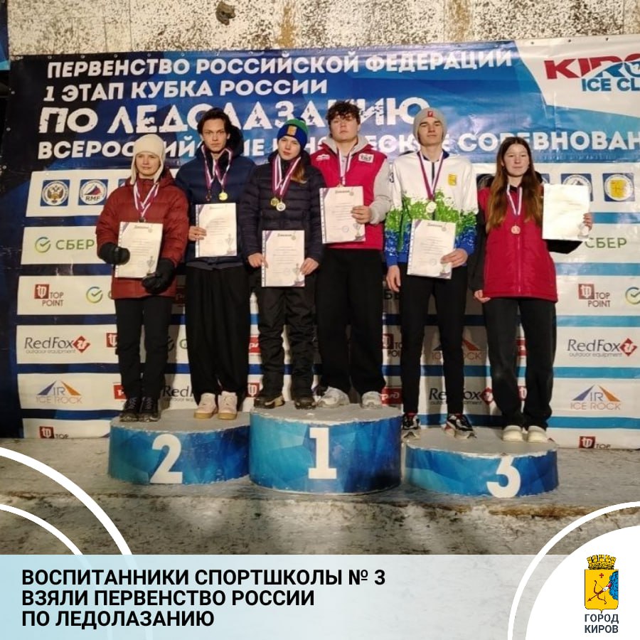 В Кирове на территории спорткомплекса «Трамплин» состоялись масштабные соревнования по альпинизму (ледолазание): первый этап Кубка России, первенство России (комбинация) и всероссийские юношеские соревнования