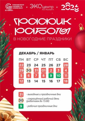 Опубликован режим работы Экоцентра, Экодома и Экопункта в новогодние праздники