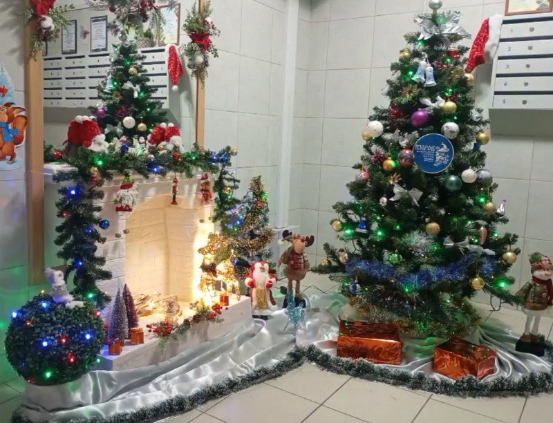 Кировчане креативно украсили подъезд дома