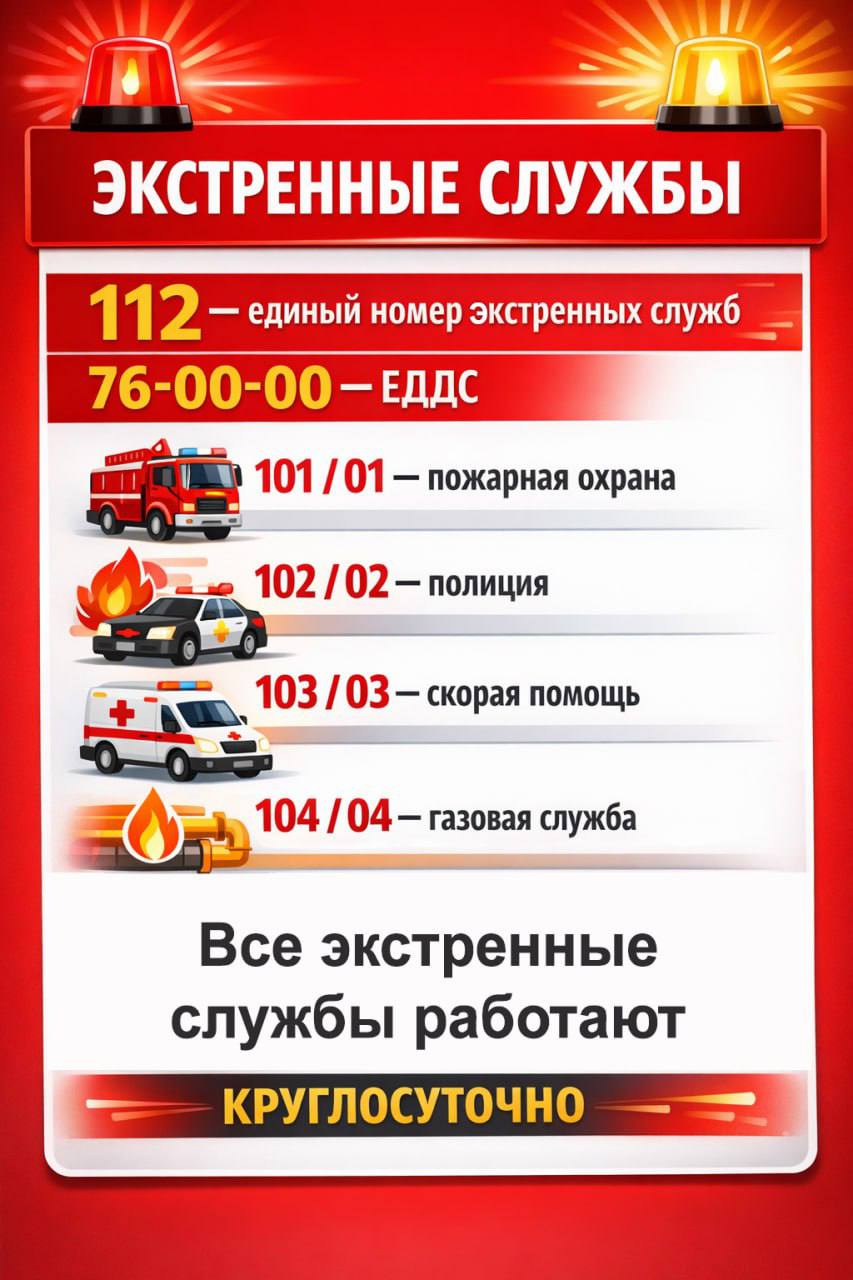 Новый год без сюрпризов!. Мы подготовили для вас набор удобных карточек с телефонами и графиком работы служб на праздничные дни