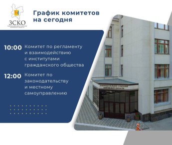 В Законодательном Собрании начинается первый комитетский день