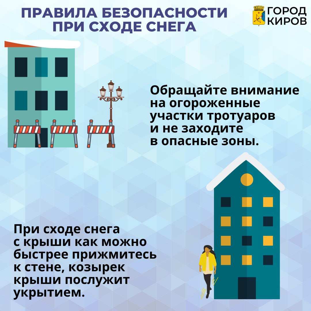 В ближайшие дни в Кирове ожидается повышение температуры воздуха, из-за чего возникает опасность схода снега и падения сосулек с крыш зданий В ближайшие дни в Кирове ожидается повышение температуры воздуха, из-за чего возникает опасность схода снега и падения сосулек с крыш зданий
