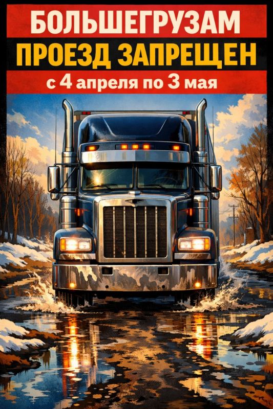 С 4 апреля по 3 мая в Кировской области введут ограничения для тяжеловесного транспорта