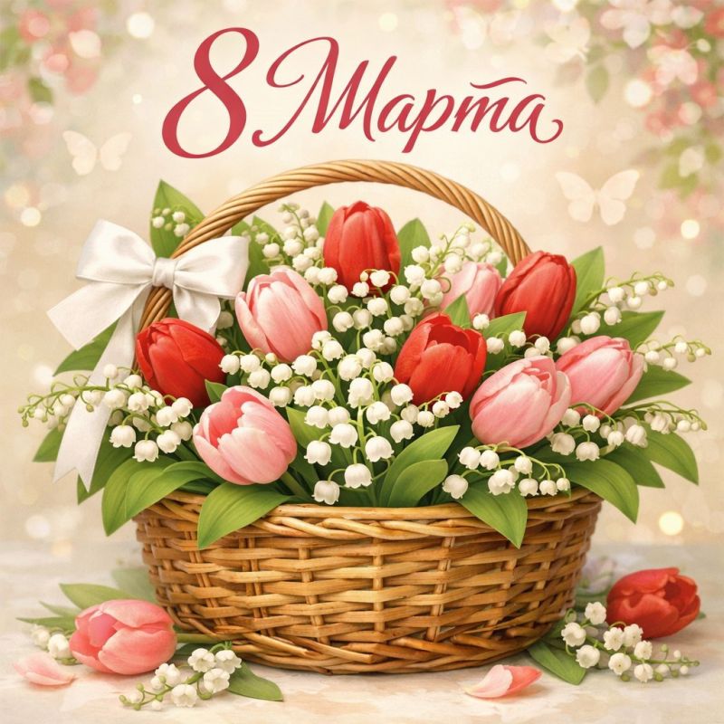 Елена Ковалева: Милые женщины! Искренне поздравляю вас с Международным женским днем!