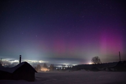 Северное сияние сегодня ночью