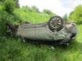 В Слободском районе водитель «уложил» «Опель» на крышу