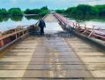 Наплавной мост в Каринторф остаётся подтопленным