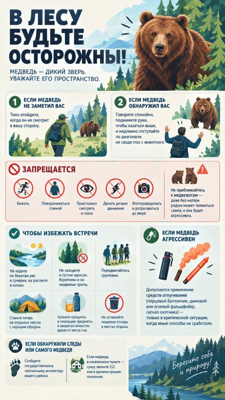 Что делать при встрече с медведем?
