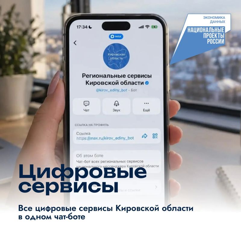 Все цифровые сервисы Кировской области в одном чат-боте