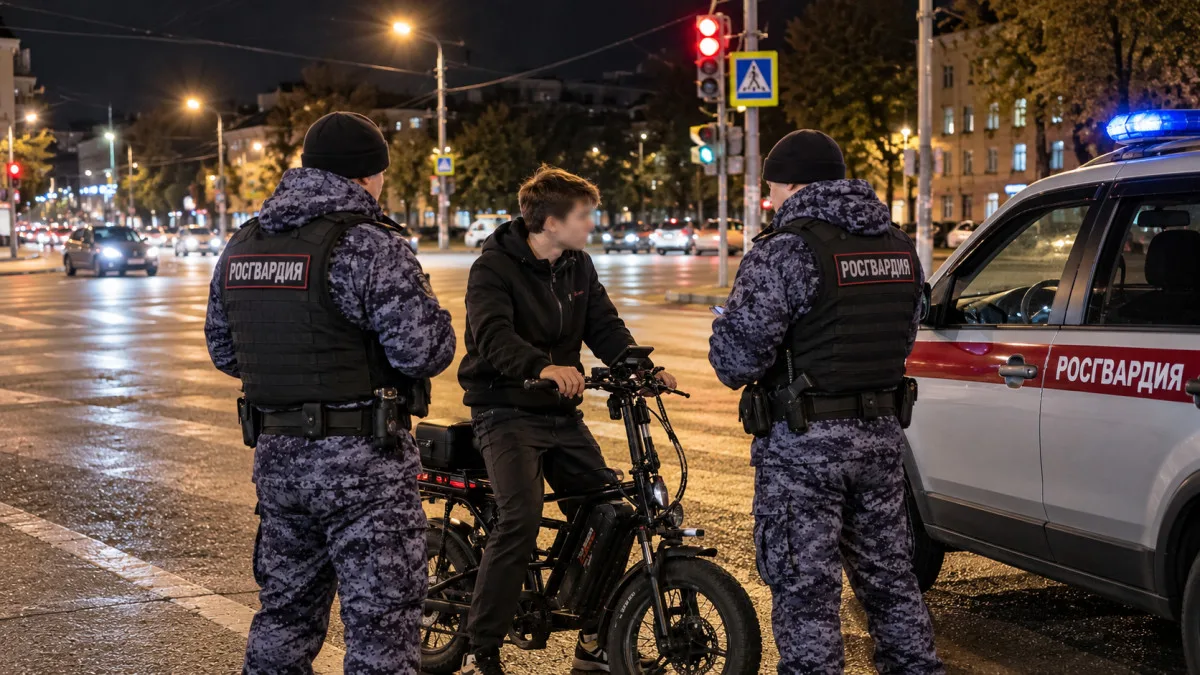 В Кирове сотрудники Росгвардии остановили электровелосипедиста, у которого заметили признаки возможного опьянения