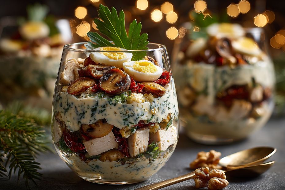 Праздничное наслаждение: низкокалорийный салат с насыщенным вкусом для новогоднего стола